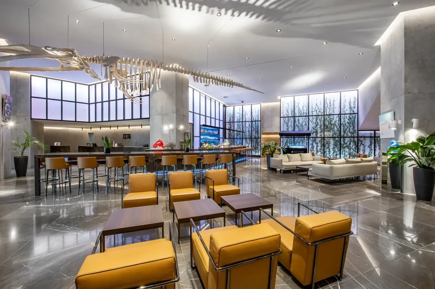 Restaurant area at Axis Towers